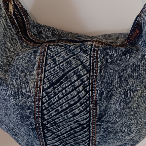 80s Acid Wash Shane Zippered Denim Bag - Picture 3 of 7